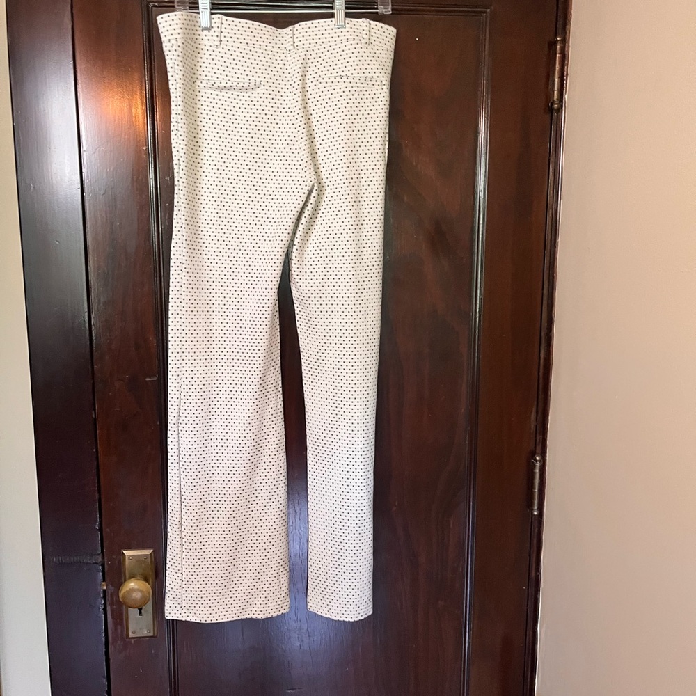 Betabrand White Houndstooth Check Stretch Boot Cut Dress Pants - Picture 4 of 11